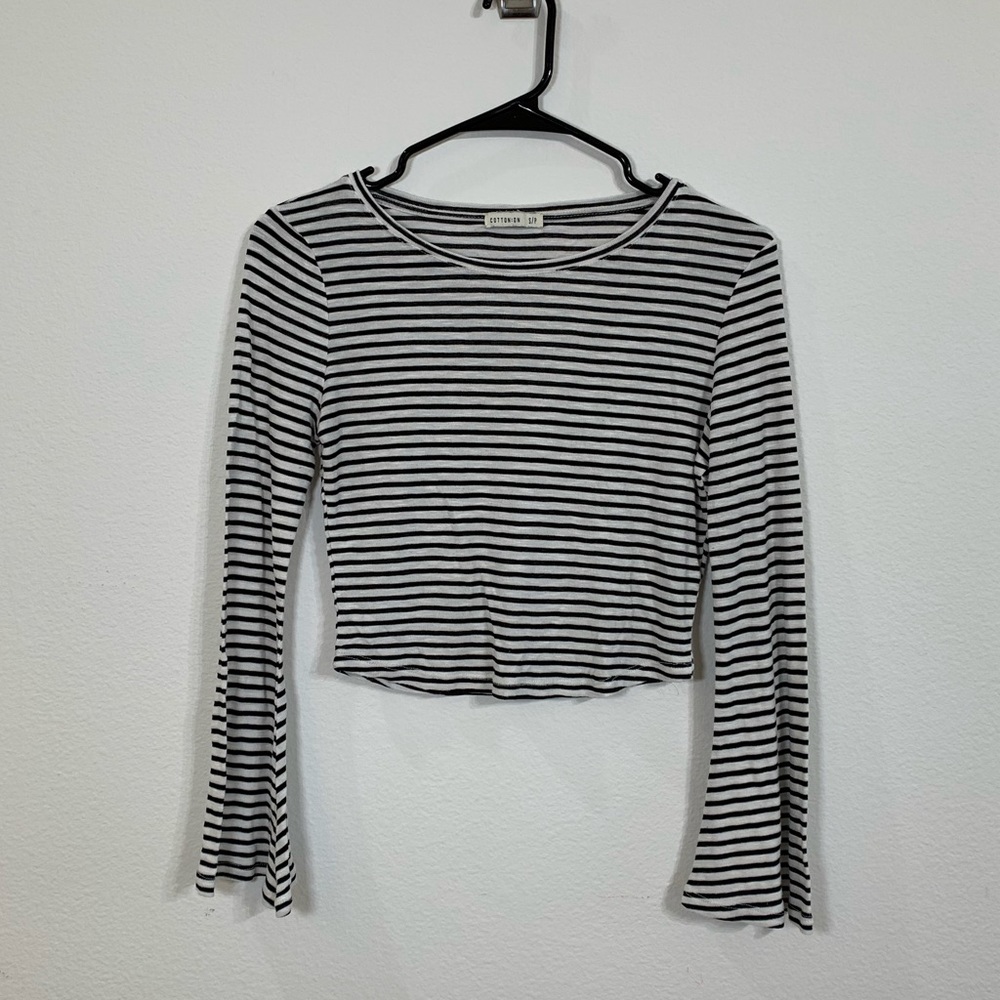 Striped Crop Bellflower Long Sleeve